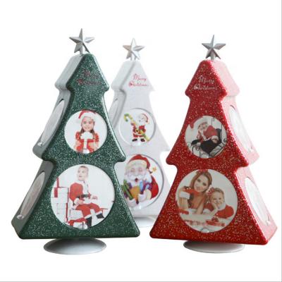 China New Design European\Modern Simplicity Grow Ornament Christmas Tree Models New Rotating Photo Frame For Gift Wholesale for sale