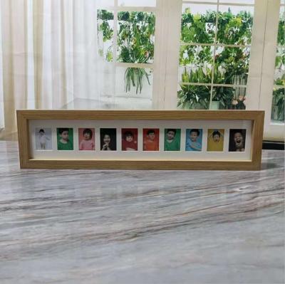 China Fashionable Customized Wooden Table Top Baby Photo Frame Frame Creative Wooden Newborn Baby Photo Frame for sale