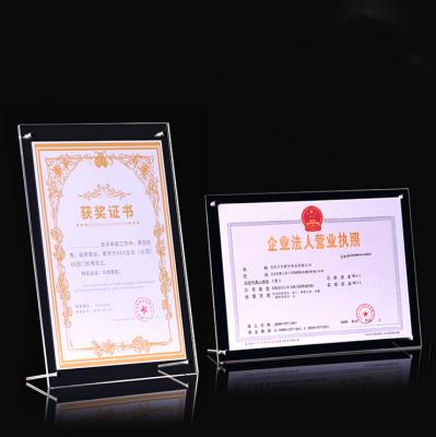 China Factory Customized Table Top Home Commercial Office Clear Acrylic Magnetic Photo Frame For Display for sale