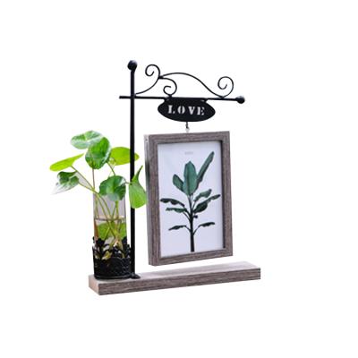 China Hydroponic Decorative Hanging Photo Frame Double-Sided Personality Decoration Creative Home Table Opens Frame for sale