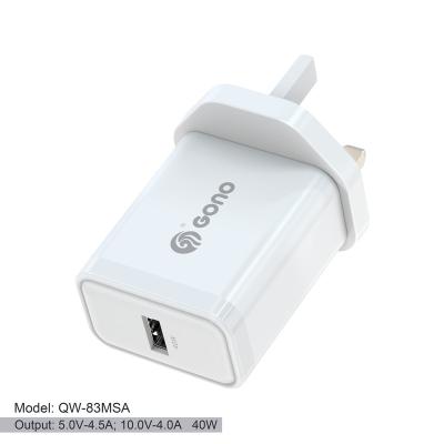 China 1 USB Port Wall Home Universal Mobile Travel Adapter Phone 40W 5A Super Fast Charger UK For Huawei for sale