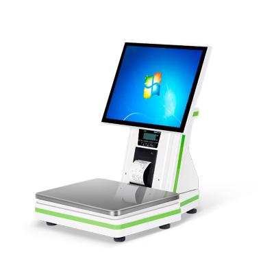 China Retail Store Weighing Integrated Electronic Cash Register Machine Touch Screen Scale Scale System for sale