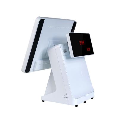 China Retail Store Factory Direct Sales Touch Supermarket Dual Screen Dual Screen Configuration 64GB High POS Cash Register for sale