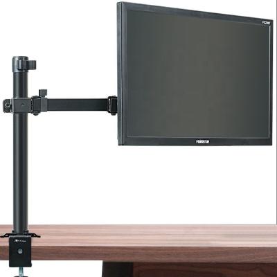 China Fully Adjustable Steel+Plastic AUKI Monitor Arm Stand with Clamp and Grommet Base Height Adjustable up to 17.6Ibs for sale