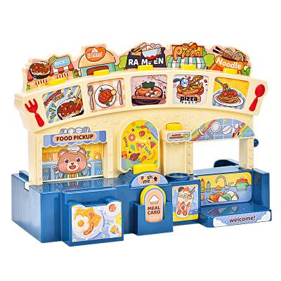 China Kids Gift Toys NEW Set Play Sets Role Pretend Light Pop Up Happy Cooking Restaurant Toy Kitchen Preschool Kids Room Buffet for sale