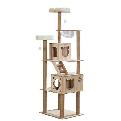 China Manufacturer Wholesale Luxury Multi-Layer All-in-One Stored Cat Nest Frame Cat Climbing Cat Tree Large for sale