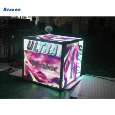 China Indoor 3D todo color large interior viewing angle with magnetic modular design P2.5 led display cube pantalla de cubo for sale