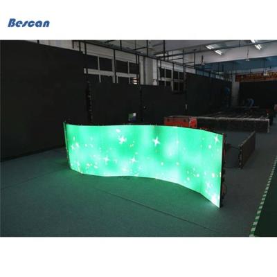 China Bescan d'intérieur P3.91, P4.81 Curva Pantalla LED De pared flexible exteriores de interiores y de etapa de Arco Para d'alquiler de video LED for sale