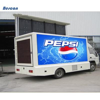 China P10 Outdoor Mobile Full Color Trailer Shockproof LED Display Mounted On Truck For Advertising for sale