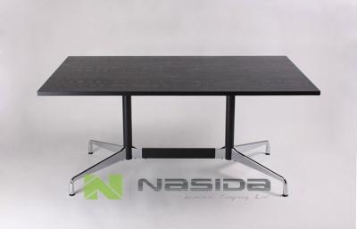 China Glossy Black Eames Meeting Commercial Office Desks , MDF Board with Ash Wood Veneer for sale