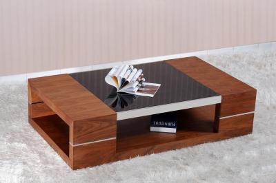 China Walnut/Oak/Ash Wood Veneer with Tempered Glass Coffee/Cocktail Table,End Table,Sofa Table,Modern Style,Good Quality for sale