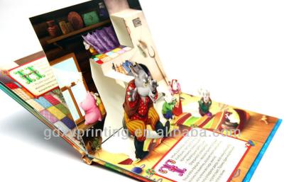 China children colorful fairy tales pop-up playing books printing service for sale