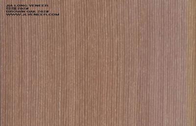 China Brown Natural Oak Veneer Sheets , Engineered Basswood Veneer for sale