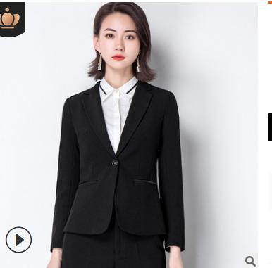 China Viable Professional Women Suit Spring And Autumn Jewelry Store Hotel Reception Bank Women Work Clothes Professional Suit Formal Suit for sale