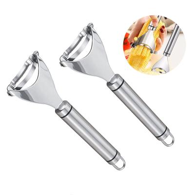 China Stocked Magic Corn Peeler 304 Stainless Steel Corn Thresher Cob Stripper Tool for sale