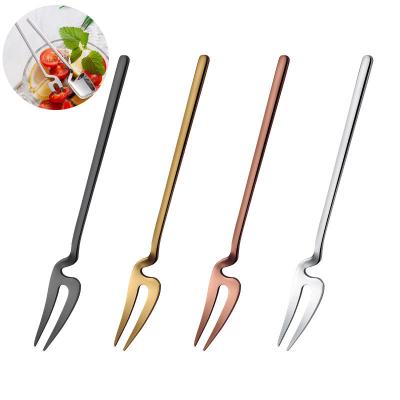 China New Design Stocked Modern Hangable Thicken Stainless Steel Fork Spoons For Fruit Dessert Coffee Stirring Spoon for sale