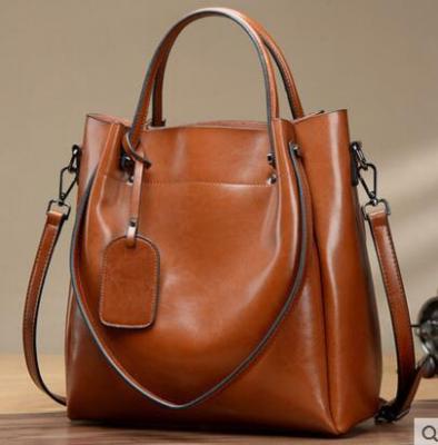 China High Quality Oil Luxury Wax Lady Handbag Brand Women Shoulder Bags Genuine Leather Genuine Leather Handbags For Women for sale