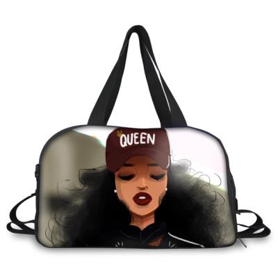 China Custom gym bag low moq logo sport bag for women man on black business travel tote bags luggage quality fashion art gym bag for women men for sale