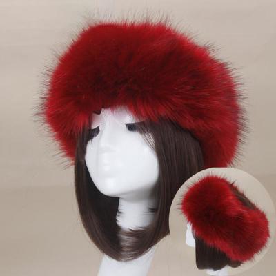 China China Factory Winter Faux Fur Hat Fashion Ladies Plush Warm Headwear Wholesale Circle COMMON Luxury Faux Fox Fur Beanie Hats For Women for sale