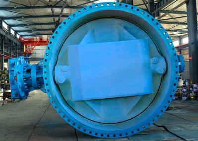 China AWWA DN3000 Blue High Performance Butterfly Valves , Medium Pressure Ductile Iron Butterfly Valve for sale