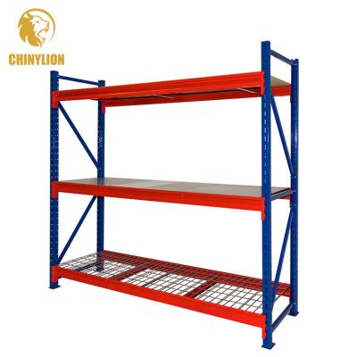 China Corrosion protection warehouse storage shelf garage 4 layer long span rack system shelving medium duty longspan shelving for sale