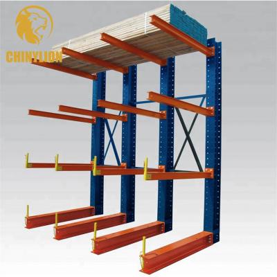 China Industrial Corrosion Protection Chinylion Warehouse Storage Heavy Duty Cantilever Rack Double Side For Warehouse Storage for sale