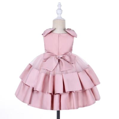 China Sweet Elegant Fashion Performance Princess Dresses Summer Mesh Tulle Fluffy Skirts Girls Viable Children Suits Birthday Party Dress for sale