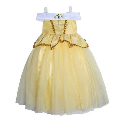 China New Viable Elegant Princess Dress Children Fancy Halloween Cosplay Girls Long Enough Costume Kids Short Sleeve Princess Party Dresses for sale