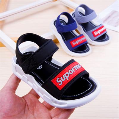 China 2021 New Summer Children's Sandals Breathable Soft Bottom Non-slip Boys Beach Shoes Baby Toddler Fashion Sports Beach Sandals for sale