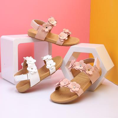 China Breathable Summer Baby Girls Beach Soft Bottom Elegant Open Soft Princess Shose Toe Flat Sandals Casual Shoes Sandals for sale