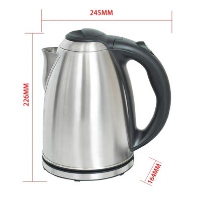 China 360 Degree Wholesale Price 2.0L Quality Food Grade 304 Stainless Steel Jug Heater Base Electric Kettle For Hotel for sale