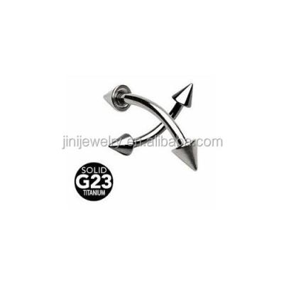 China FASHIONABLE kleine wenkbrauw titanium spike eyebrow piercing rings for sale