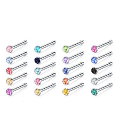 China Fashion Crystal Pierced Nose Rings for sale