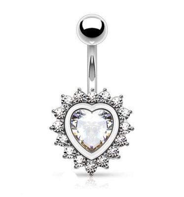 China Fashion Gold Heart Belly Button Rings Belly Button Rings for sale