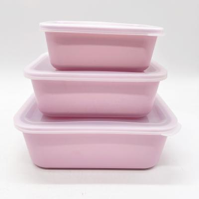 China Heatable GRS Certificated Eco Friendly RPET Square Storage Box Set Of 3 Ice Bowls for sale