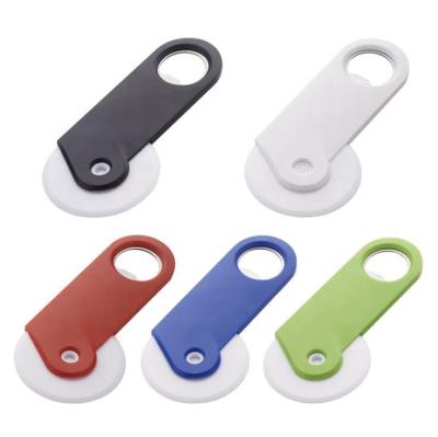 China Amaozn Saleing Sustainable Hot Eco-friendly Plastic Kitchen Tools Pizza Cheese Cutter With Bottle Opener for sale