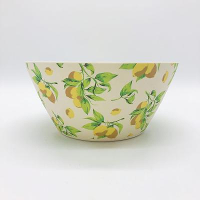 China Lemon Bamboo Fiber Salad Bowl Fiber Dinner Bowl Dinnerware Set Eco-friendly Bamboo for sale