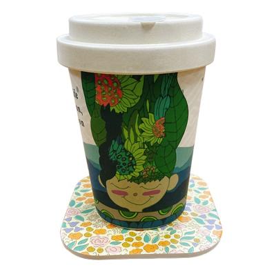 China Viable wholesale biodegradable eco bamboo fiber mug for sale