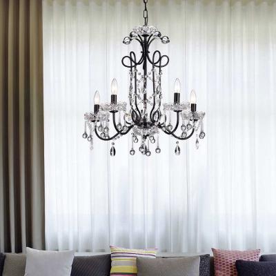 China Traditional Crystal Chandelier For Living Room Gold Chandeliers Pendant Lights Luxury Silver for sale