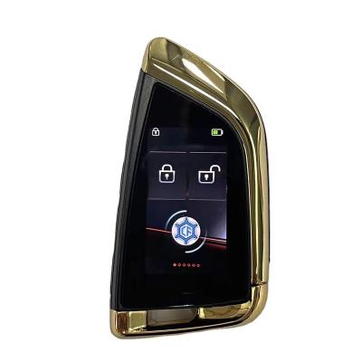 China Universal Golden Blade Smart LCD Car Key/CF568 Car Key Universal Car Key Nondestructive Installation For All Cars With Push Button On Button For Keyless Entry for sale