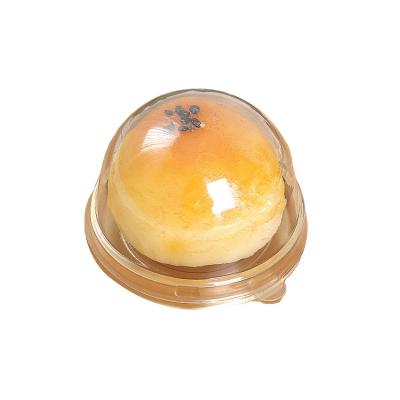 China Yellow Disposable Cheap Transparent Clear Plastic Crispy Box Egg Box Packaging Cake Dessert Plastic Box for sale