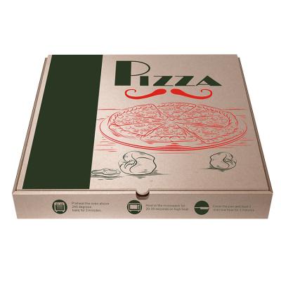 China Wholesale Custom Color Printed Biodegradable Design Kraft Paper Pizza Box Cardboard Brown Paper Box for sale