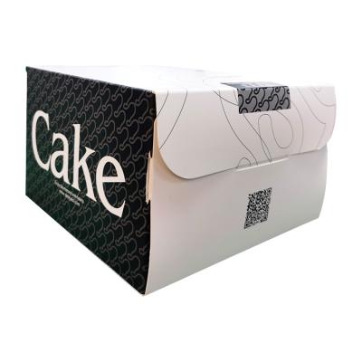 China Logo Print Cheap Gift Paper Takeout Cake Box Packaging Place Cardboard Cake-box Wedding Birthday Bakery Custom Handle Package Biodegradable for sale