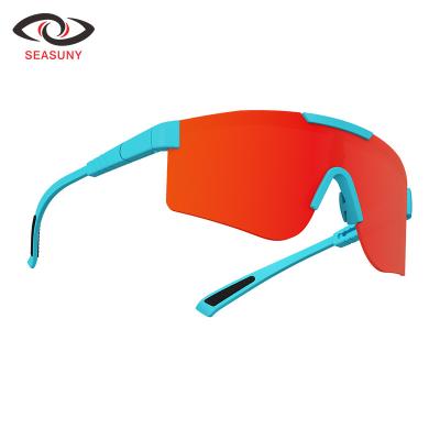 China Polarized Cycling Sunglasses/Sports Sunglasses 2021 Glass Adjustable Outdoor Men's Glasses Adjustable Sport Bicycle Fashion Design Bike Full Frame Polarized Cycling Sunglasses for sale