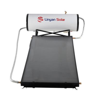 China Hotel LINYAN 100L 150L 200L high pressure 300L Calentador de agua Solar geyser flat plate pressurized solar water heater for sale