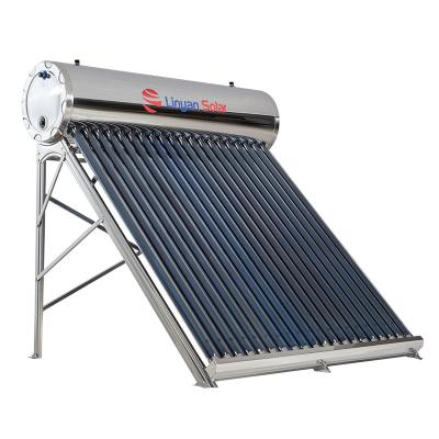 China High Efficiency Hotel LINYAN Solar Top Sus304-0.5Mm Rated Solar Calentador de agua Bolier Solar Water Heater for sale