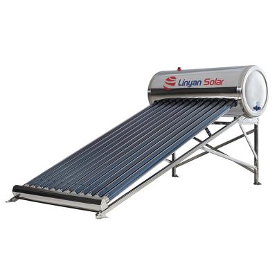 China LINYAN Hotel Non Pressure And Heat Pipe Compact High Pressure Solar Water Heater Plants Build System For Home Solar Geysers for sale