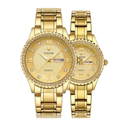 China High Quality Gold Women Quartz Water Resistant New Date Promotion Auto Men's Watch Custom Made With Low Price for sale