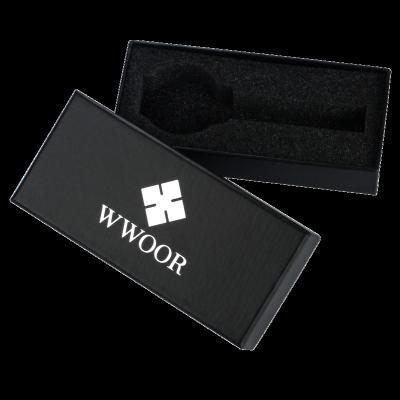 China Exquisite brand simple black box WWOOR paper box foreign trade box gift packaging wristwatch box for sale