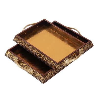 China Custom Morning Glory Food Tray With Handle Home.Restaurant.Bar.Hotel.Super Markets Promotions For Home Hotel Restaurant Serving Tray Tray Sets for sale